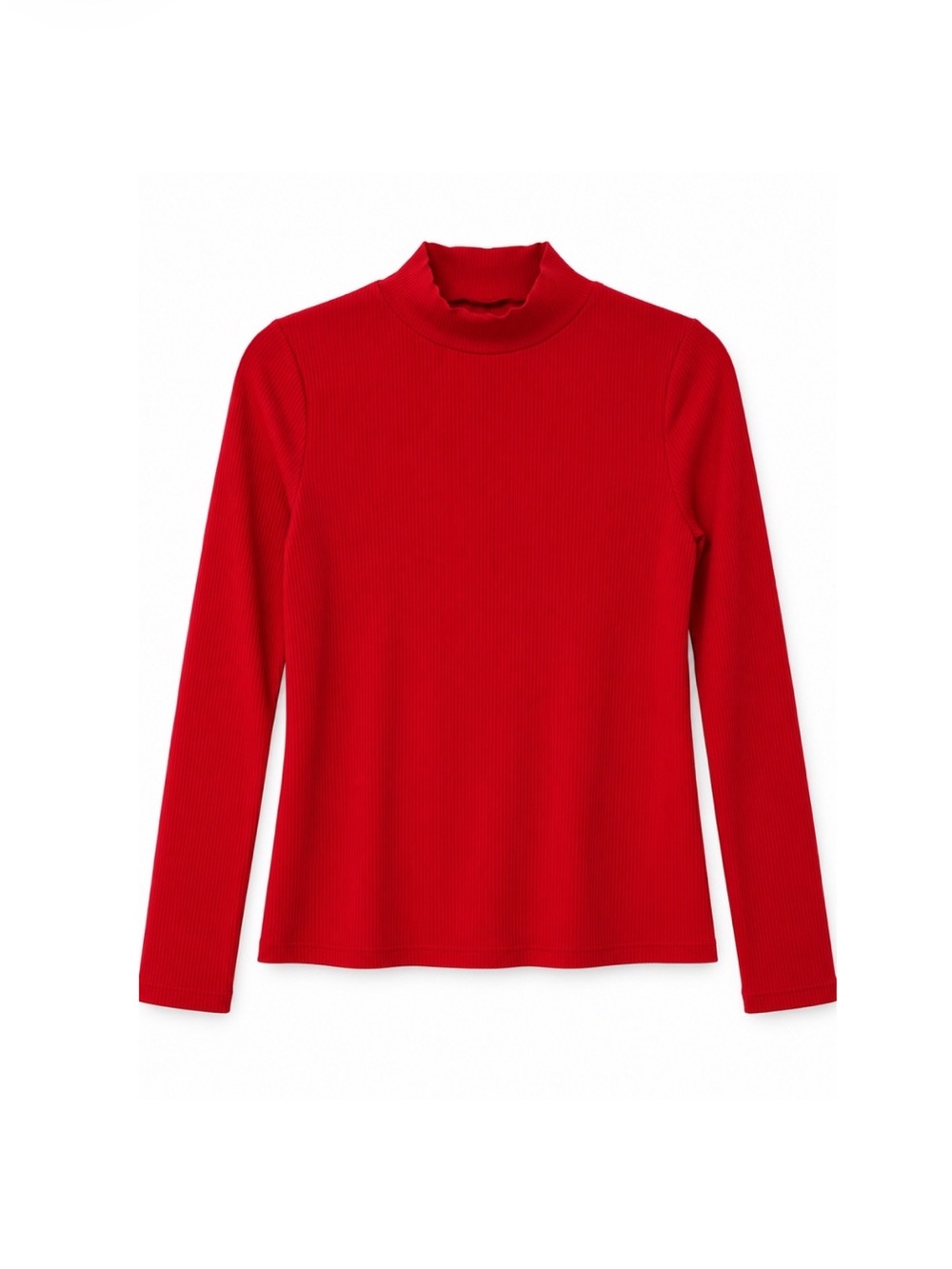 Banana Republic Ribbed Turtleneck Top - Red, Size M